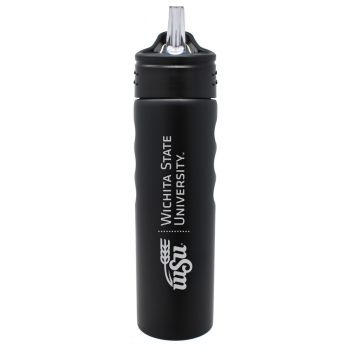 24 oz Stainless Steel Sports Water Bottle - Wichita State Shocker