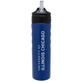 24 oz Stainless Steel Sports Water Bottle - UIC Flames