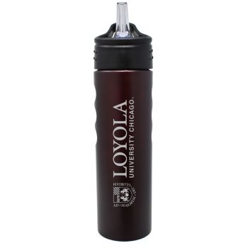 24 oz Stainless Steel Sports Water Bottle - Loyola Ramblers