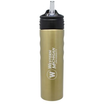 24 oz Stainless Steel Sports Water Bottle - Western Michigan Broncos