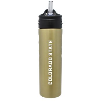 24 oz Stainless Steel Sports Water Bottle - Colorado State Rams