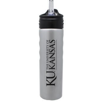 24 oz Stainless Steel Sports Water Bottle - Kansas Jayhawks