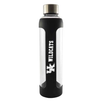 20 oz Glass Tumbler with Silicone Sleeve - Kentucky Wildcats