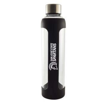 20 oz Glass Tumbler with Silicone Sleeve - San Jose State Spartans