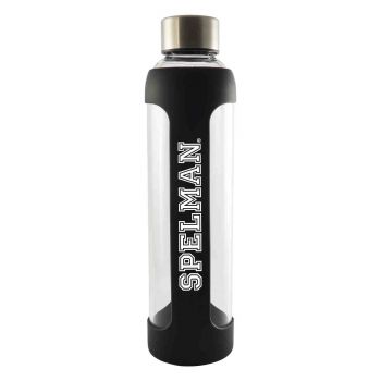 20 oz Glass Tumbler with Silicone Sleeve - Spelman jaguars