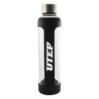 20 oz Glass Tumbler with Silicone Sleeve - UTEP Miners
