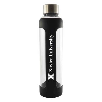 20 oz Glass Tumbler with Silicone Sleeve - Xavier Musketeers
