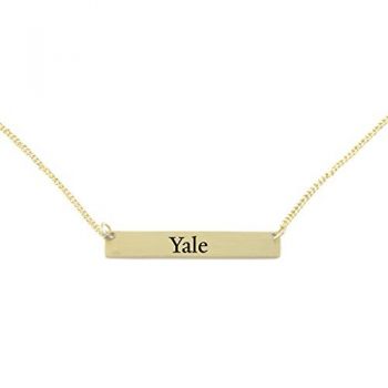 Brass Bar Necklace - Yale Bulldogs
