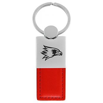 Modern Leather and Metal Keychain - SEASTMO Red Hawks