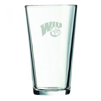 16 oz Pint Glass  - Western Illinois Leathernecks