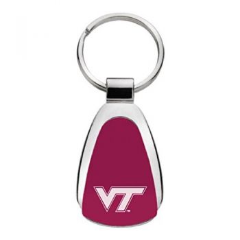 Teardrop Shaped Keychain Fob - Virginia Tech Hokies