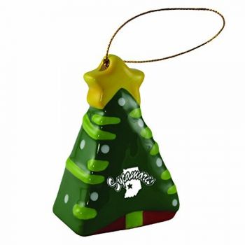 Ceramic Christmas Tree Shaped Ornament - Indiana State Sycamores