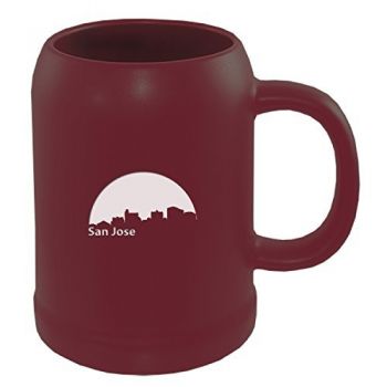 22 oz Ceramic Stein Coffee Mug - San Jose City Skyline