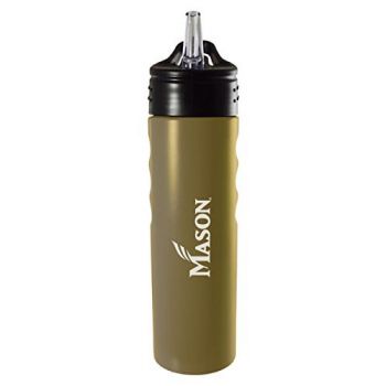 24 oz Stainless Steel Sports Water Bottle - George Mason Patriots