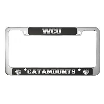 Stainless Steel License Plate Frame - Western Carolina Catamounts