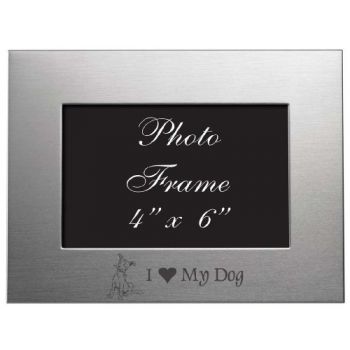 4 x 6  Metal Picture Frame  - I Love My Dog