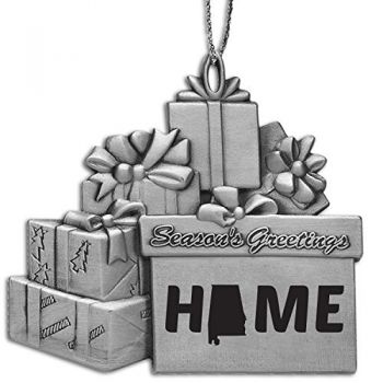 Pewter Gift Display Christmas Tree Ornament - Alabama Home Themed - Alabama Home Themed