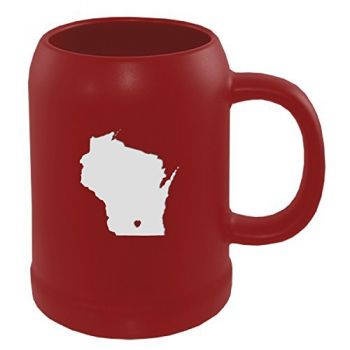 22 oz Ceramic Stein Coffee Mug - I Heart Wisconsin - I Heart Wisconsin