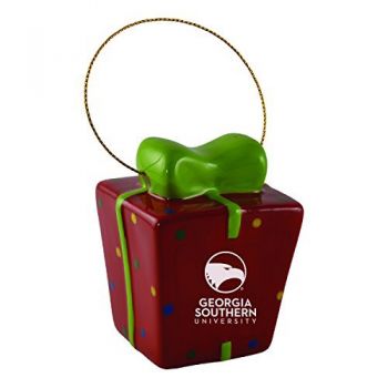 Ceramic Gift Box Shaped Holiday - Georgia Southern Eagles