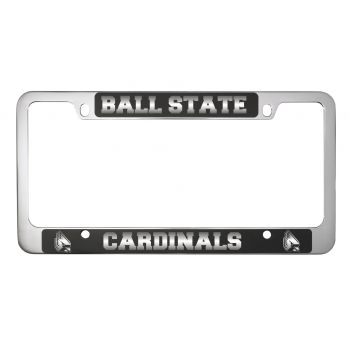 Stainless Steel License Plate Frame - Ball State Cardinals