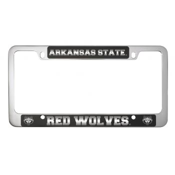 Stainless Steel License Plate Frame - Arkansas State Red Wolves