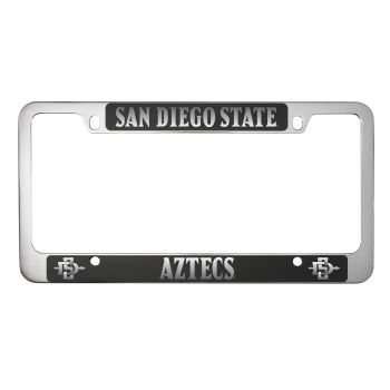 Stainless Steel License Plate Frame - SDSU Aztecs