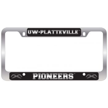 Stainless Steel License Plate Frame - Wisconsin-Platteville Pioneers