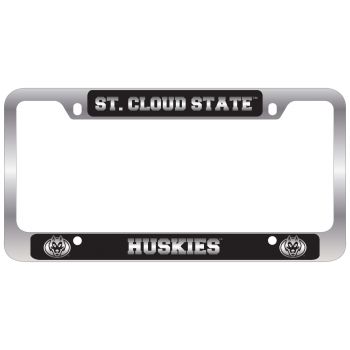 Stainless Steel License Plate Frame - St. Cloud State Huskies