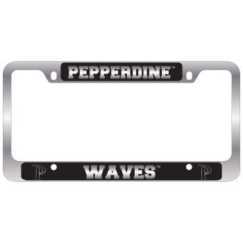 Stainless Steel License Plate Frame - Pepperdine Waves
