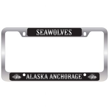 Stainless Steel License Plate Frame - Alaska Anchorage 