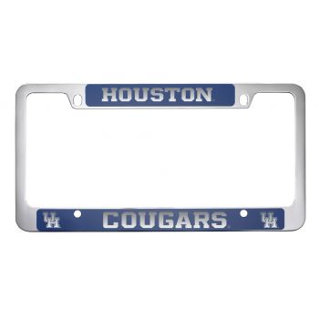 License Plate Frame with Color Inlays - University of Houston