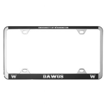 Stainless Steel License Plate Frame - Washington Huskies