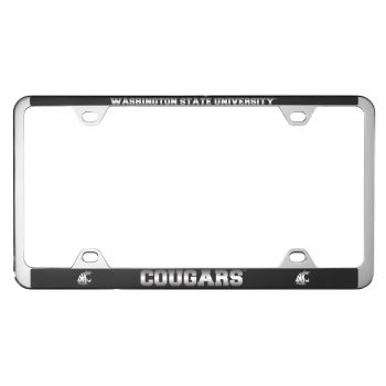 Stainless Steel License Plate Frame - Washington State Cougars