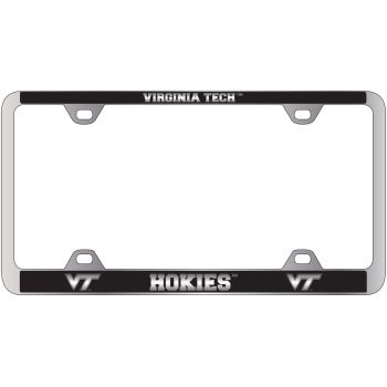 Stainless Steel License Plate Frame - Virginia Tech Hokies