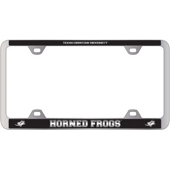 Stainless Steel License Plate Frame - TCU Horned Frogs