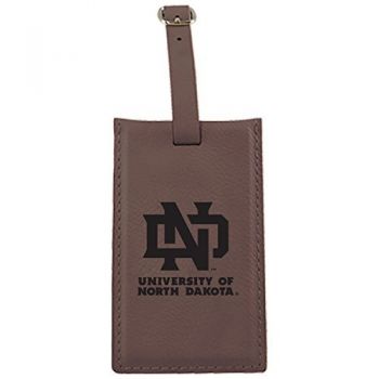Travel Baggage Tag with Privacy Cover - North Dakota Fighting Hawks