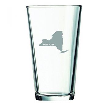 16 oz Pint Glass  - New York State Outline - New York State Outline