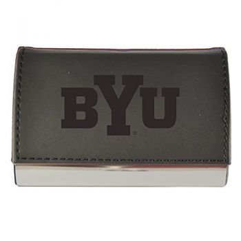 PU Leather Business Card Holder - BYU Cougars