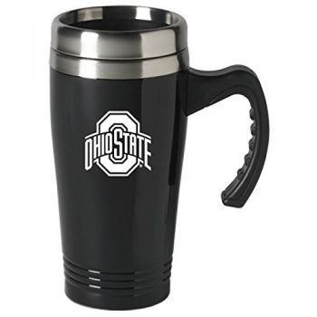 16 oz Stainless Steel Coffee Mug with handle - Ohio State Buckeyes