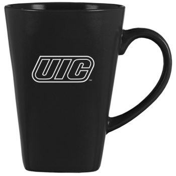 14 oz Square Ceramic Coffee Mug - UIC Flames