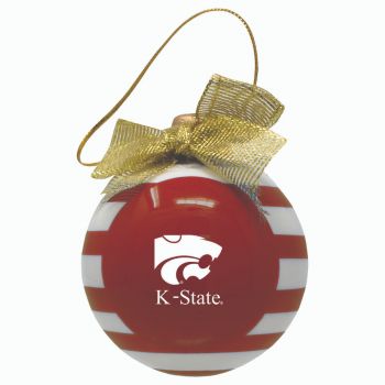 Ceramic Christmas Ball Ornament - Kansas State Wildcats