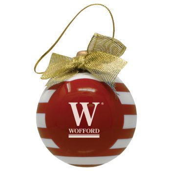Ceramic Christmas Ball Ornament - Wofford Terriers