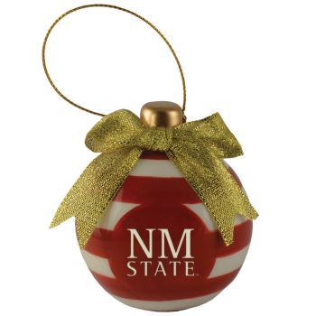 Ceramic Christmas Ball Ornament - NMSU Aggies