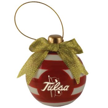 Ceramic Christmas Ball Ornament - Tulsa Golden Hurricanes