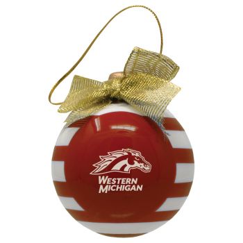 Ceramic Christmas Ball Ornament - Western Michigan Broncos