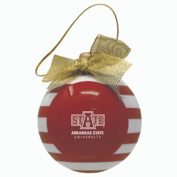 Ceramic Christmas Ball Ornament - Arkansas State Red Wolves
