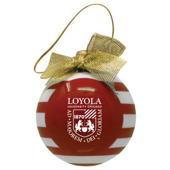 Ceramic Christmas Ball Ornament - Loyola Ramblers