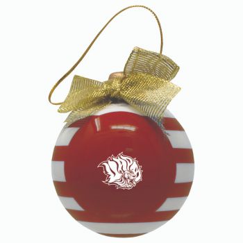 Ceramic Christmas Ball Ornament - Arkansas Pine Bluff Golden Lions