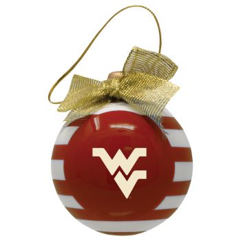 Ceramic Christmas Ball Ornament - West Virginia Mountaineers