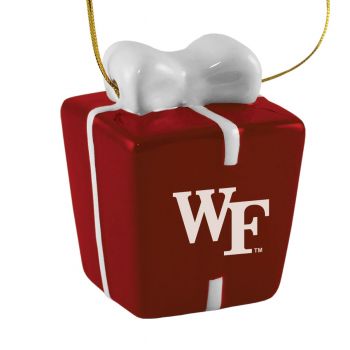Ceramic Gift Box Shaped Holiday - Wake Forest Demon Deacons